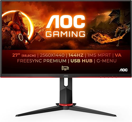 AOC Q27G2U monitor gaming 27 pollici QHD 144Hz economico